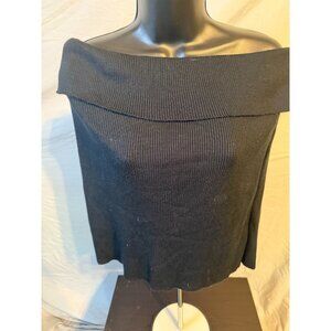 NWT New Ashley Stewart Womens Plus Size 2X Black Strapless Sweater Stretch Sexy